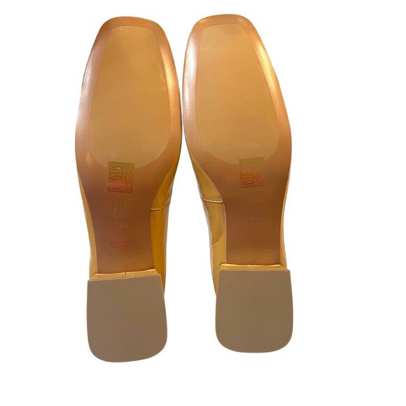 Bibi Lou Suzy Heeled Patent Ballet Pumps in Camel Size 40 / 9.5 US New in Box - Picture 9 of 10